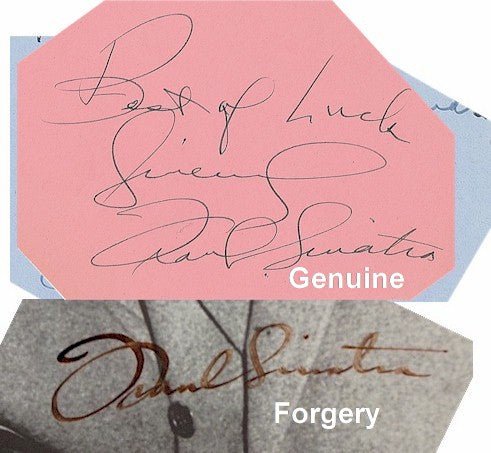 How to Buy Rare Authentic Autographs: Ten Warning Signs a Dealer May Be Selling Autograph Forgeries - Vintage Poster Masterpieces