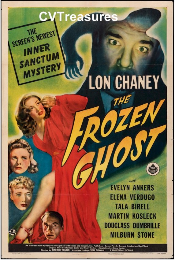 FROZEN GHOST ORIGINAL VINTAGE MOVIE POSTER ONE SHEET LON CHANEY