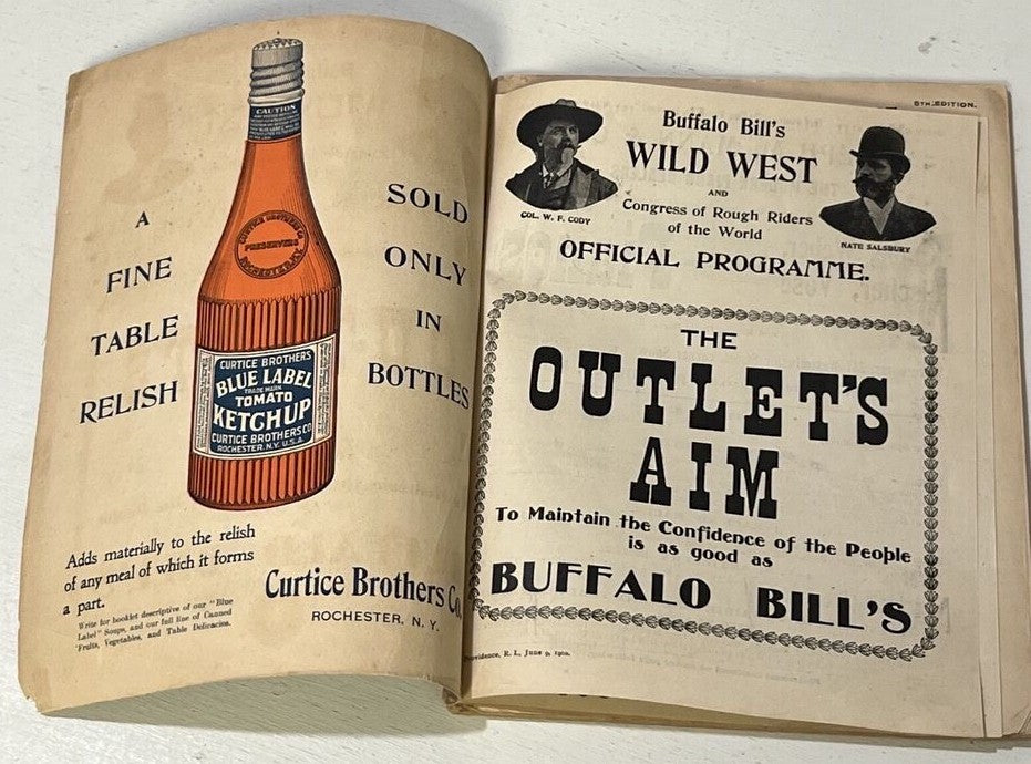 Buffalo Bill's Wild West Official Show Program Rare Providence History 1902 B