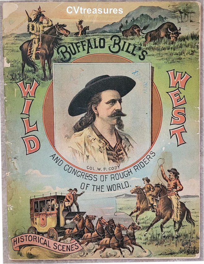 Buffalo Bill Cody Antique Official Wild West Congress of Rough Riders Show Program