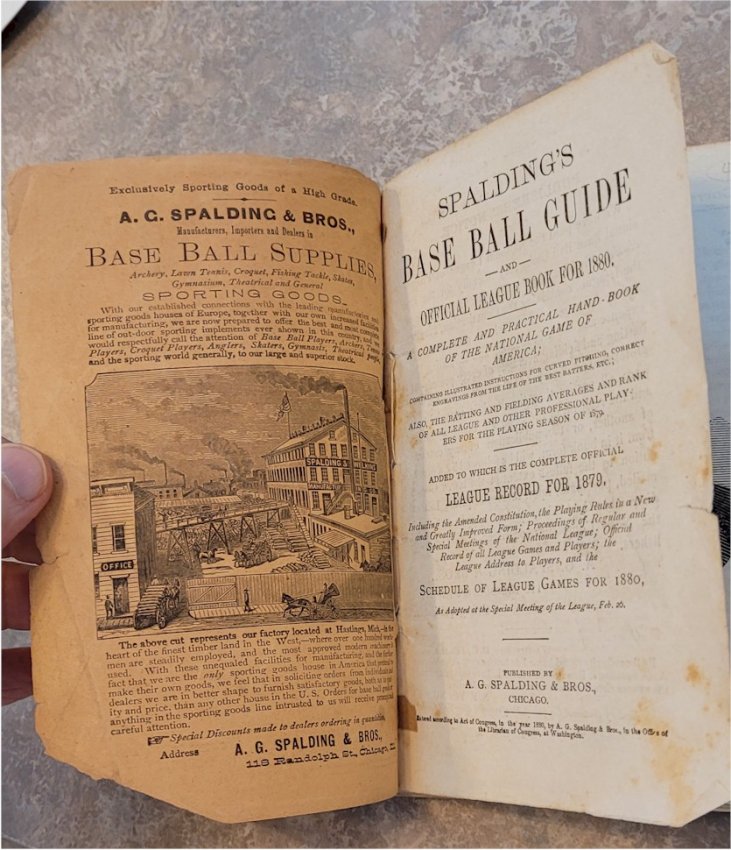 Spalding Base Ball Guide Original Vintage Antique 19th Century