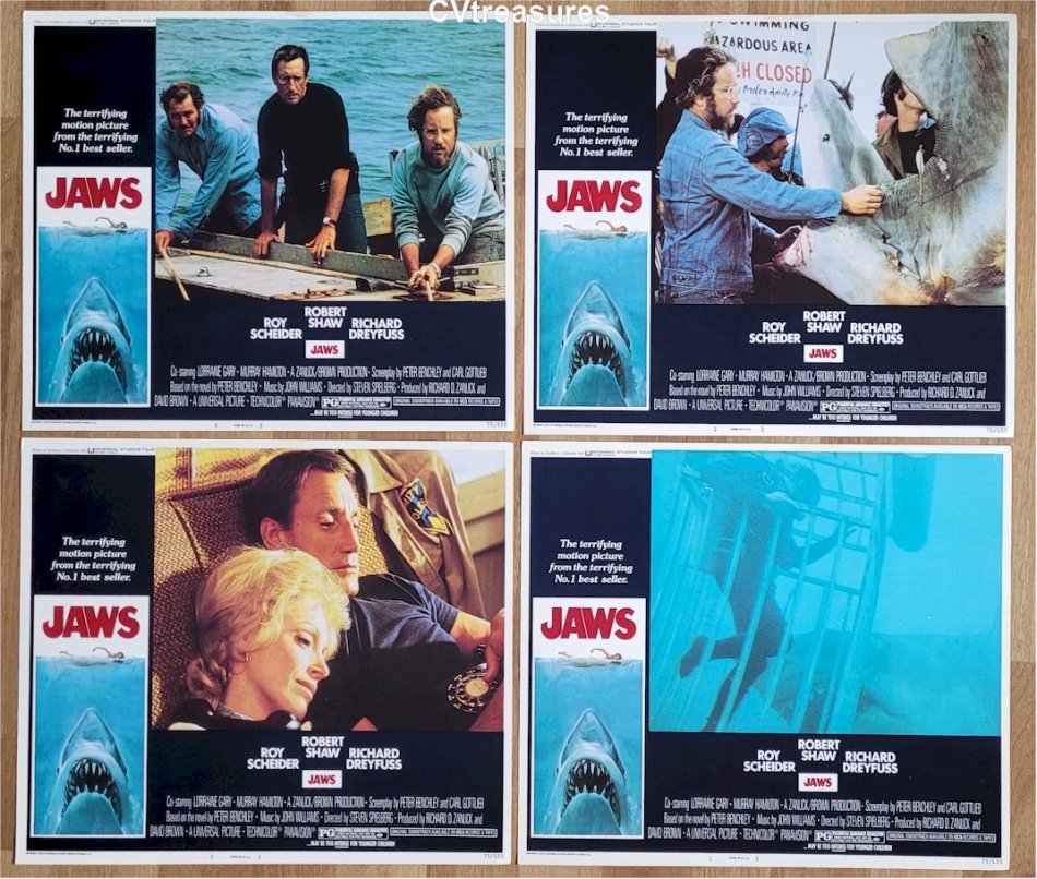 Jaws Posters Complete Original Vintage Movie Poster Lobby Card Set 2