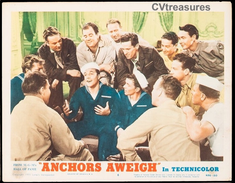 Anchors Aweigh Frank Sinatra Autographed Lobby Card 55-6