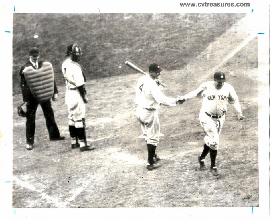 Babe Ruth Lou Gehrig Original Vintage Baseball Photo