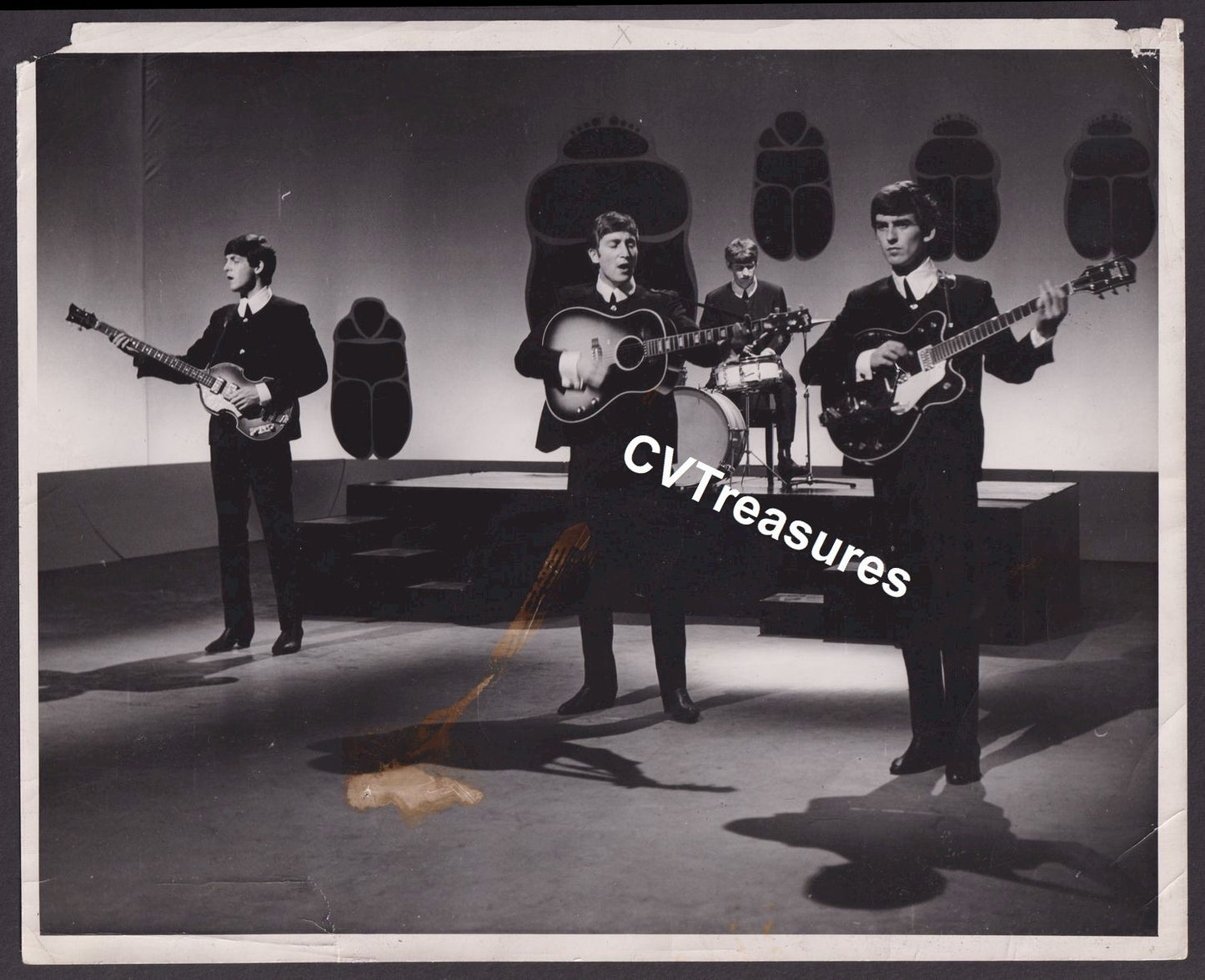 Beatles Original RARE Authentic Vintage Type 1 Historic Photo Scottish TV, 1963