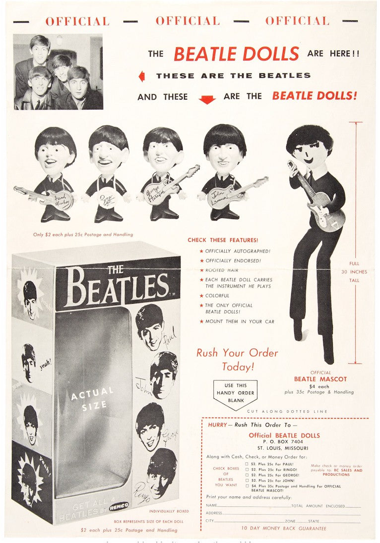 Beatles MEGA RARE Beatles Vintage Remco Set of Dolls Figures 1964 memorabilia collectibles