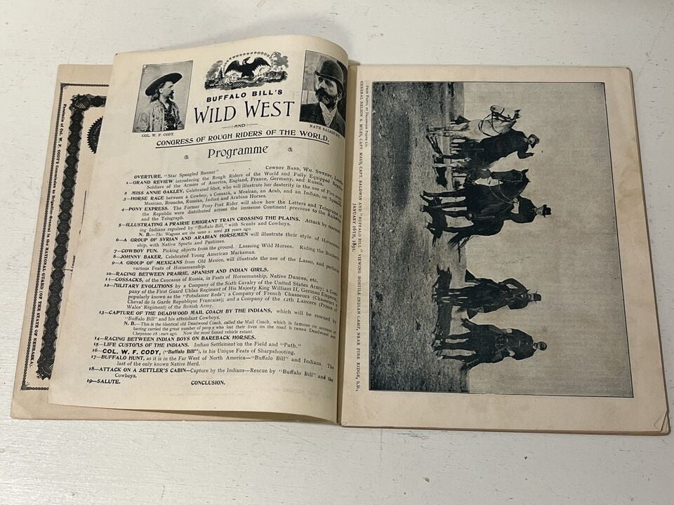 Buffalo Bill Cody Antique Official Wild West Show Program  C