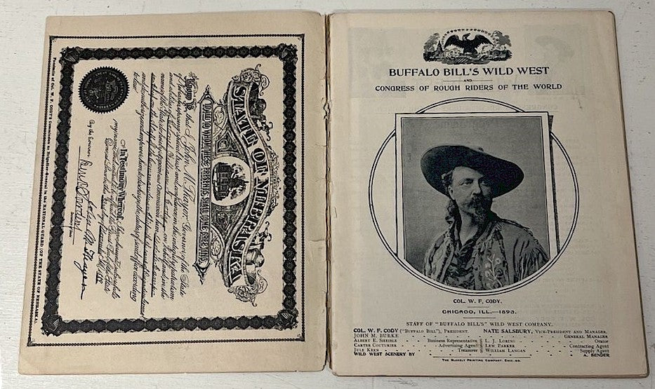 Buffalo Bill Cody Antique Official Wild West Show Program  C