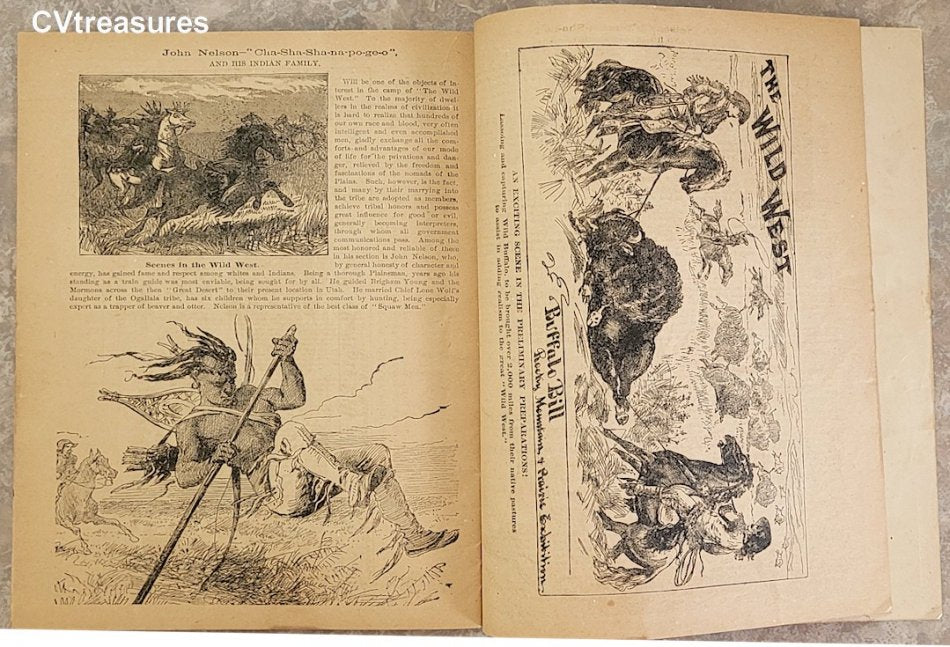 Buffalo Bill Cody Antique Official Wild West Show Program 1884