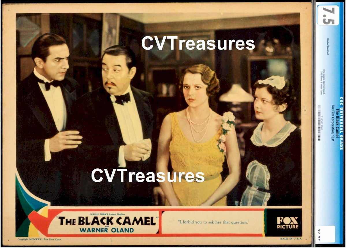 Black Camel  Original Vintage Lobby Card Movie Poster Charlie Chan Bela Lugosi Warner Oland