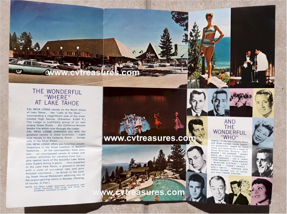 Frank Sinatra RARE ORIGINAL CAL NEVA LODGE Travel Brochure Memorabilia