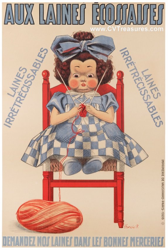 French Vintage Advertising Poster Art 1928