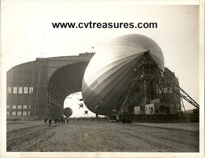 Hindenburg Original News Wire/Press release Photo 1936 docking