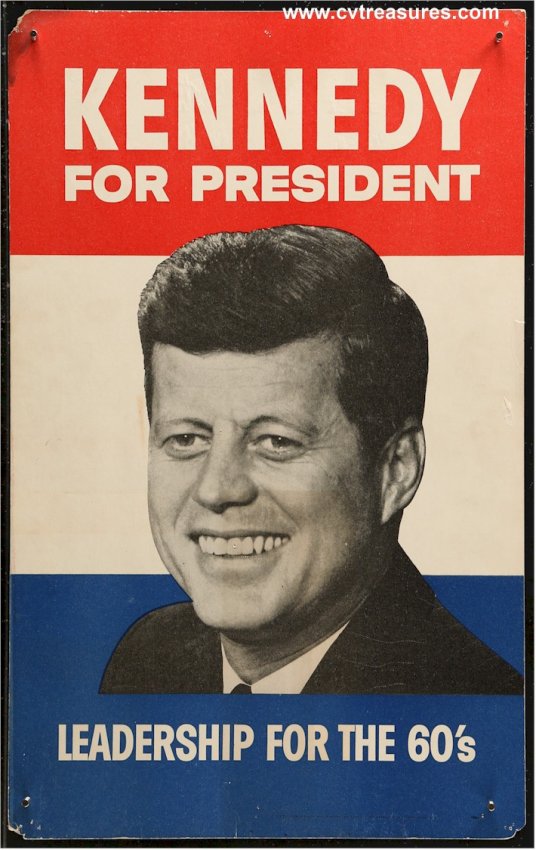 John F. Kennedy JFK Original Vintage Large Style Campaign Poster