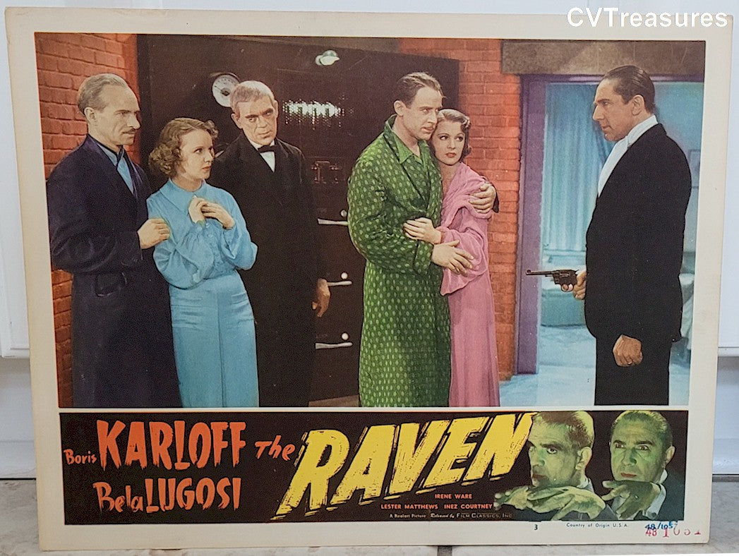 Raven Original Vintage Horror Lobby Card Movie Poster Karloff Lugosi