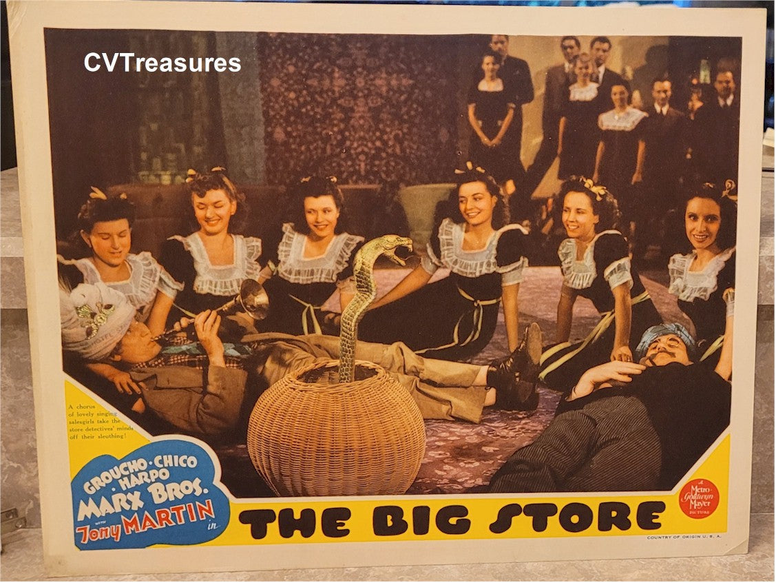 Marx Brothers "The BIG Store" Original Vintage Lobby Card Movie Theater Poster 1941