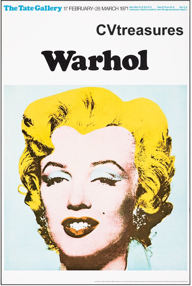 Marilyn Monroe by Andy Warhol Original Vintage Exhibition Poster 1971