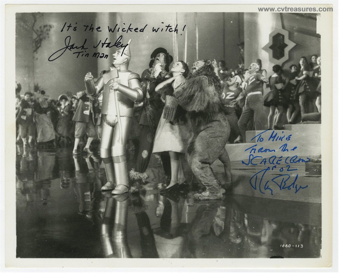 Wizard of OZ Dual Signed Vintage Authentic Autographed Photo Ray Bolger Jack Haley