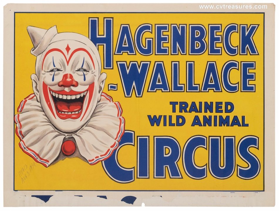 Original Vintage Circus Poster Hagenbeck-Wallace 1934