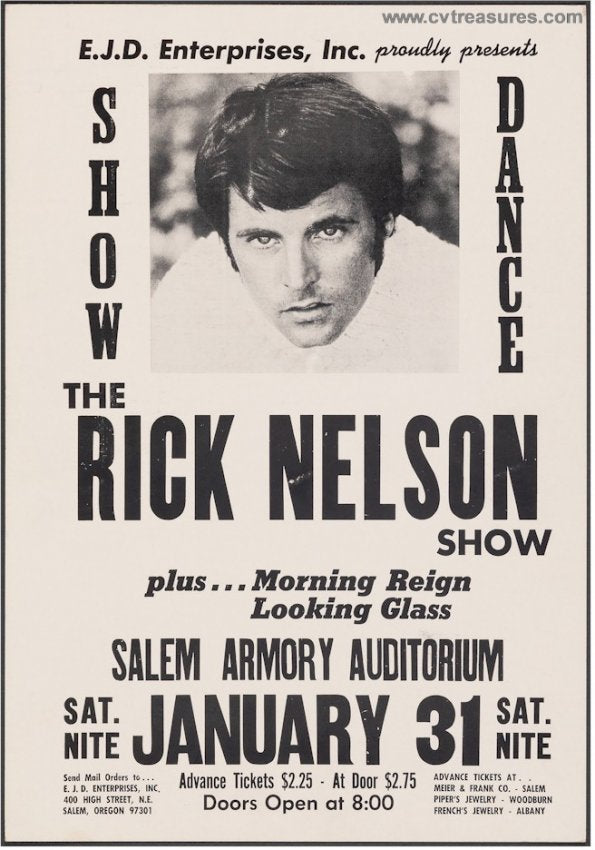 Ricky Nelson RARE Original Vintage Concert Poster