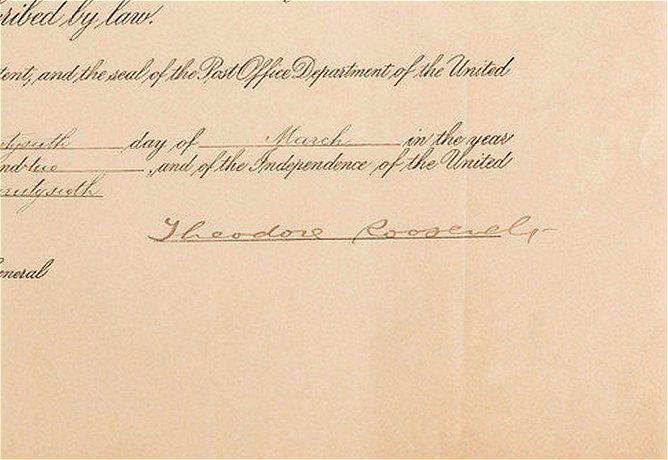 Theodore Roosevelt Signed Autographed Presidential Appointment 1902