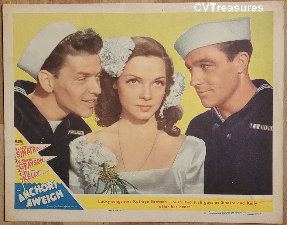 Anchors Aweigh Original Authentic Vintage Lobby Card Movie Poster Frank Sinatra 1945