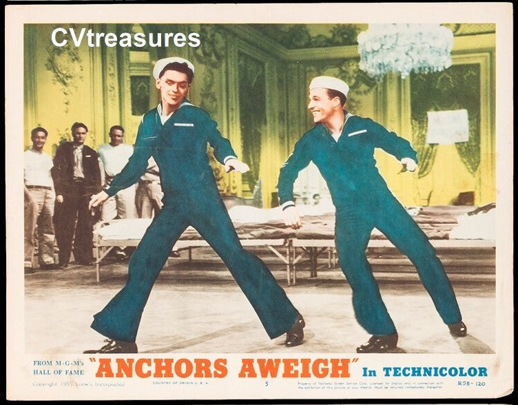 Anchors Aweigh Autographed Original Vintage Lobby Card movie poster  Frank Sinatra 55-5