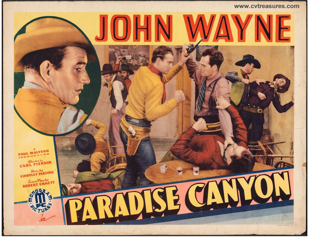 Paradise Canyon, Original Authentic Vintage Western Movie Poster Half Sheet John Wayne