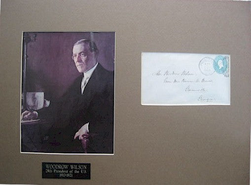 President Woodrow Wilson Signed Autograph Envelope 1902