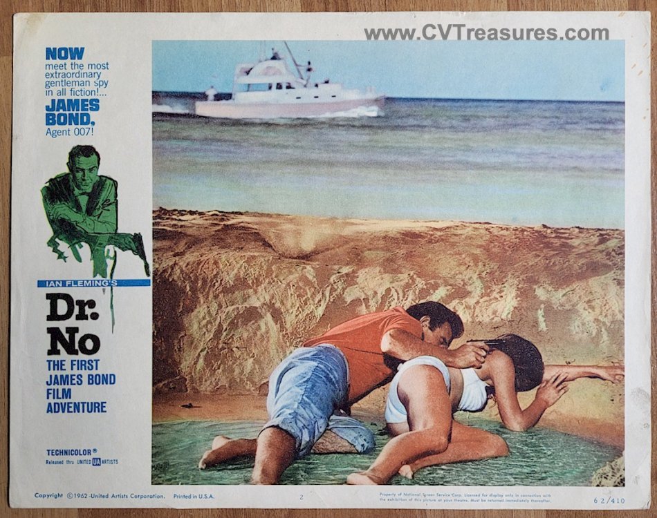 James Bond DR NO Original Vintage Lobby Card Movie Poster Sean Connery