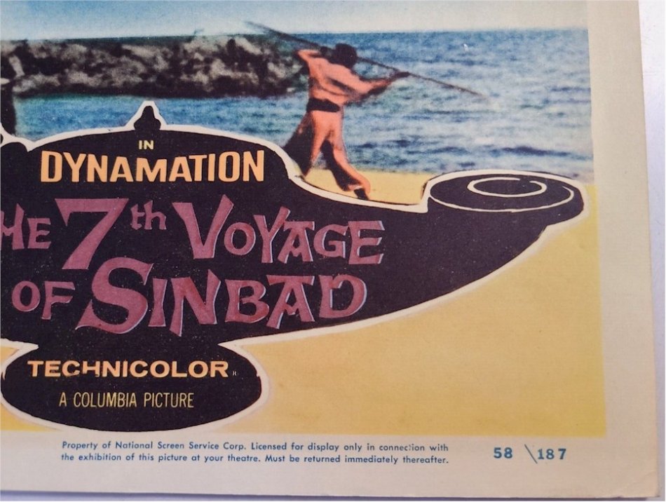 7th Voyage of Sinbad Original Vintage Lobby Card Classic Horror