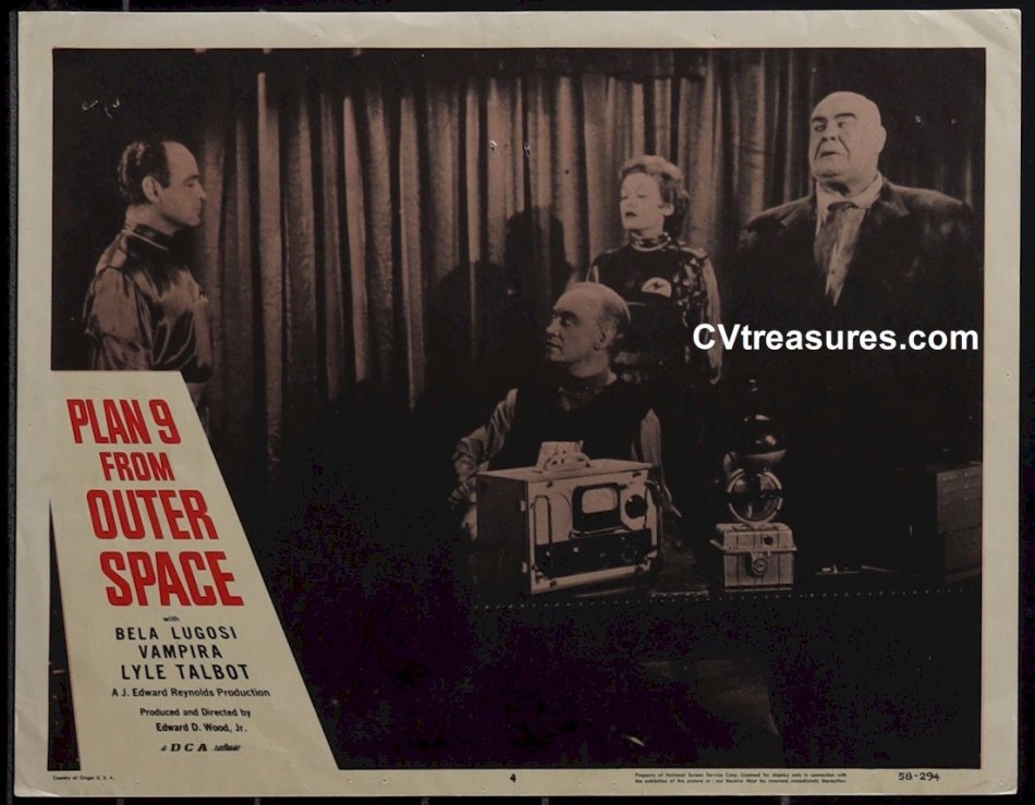 Plan 9 From Outer Space Vintage Lobby Card Horror Movie Poster 4