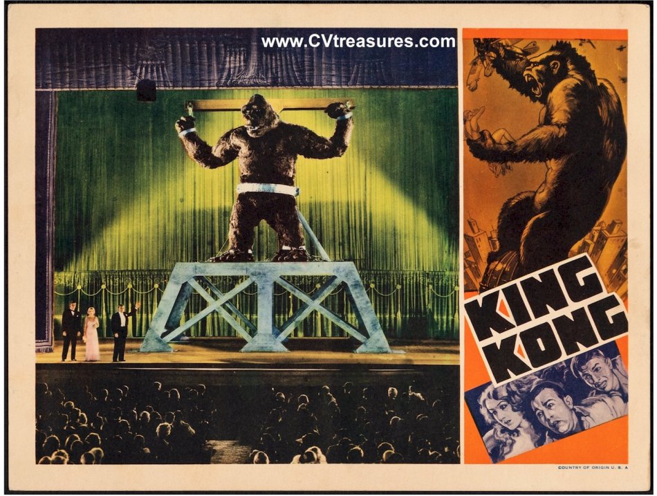 King Kong Original Vintage Lobby Card Movie Poster Stage