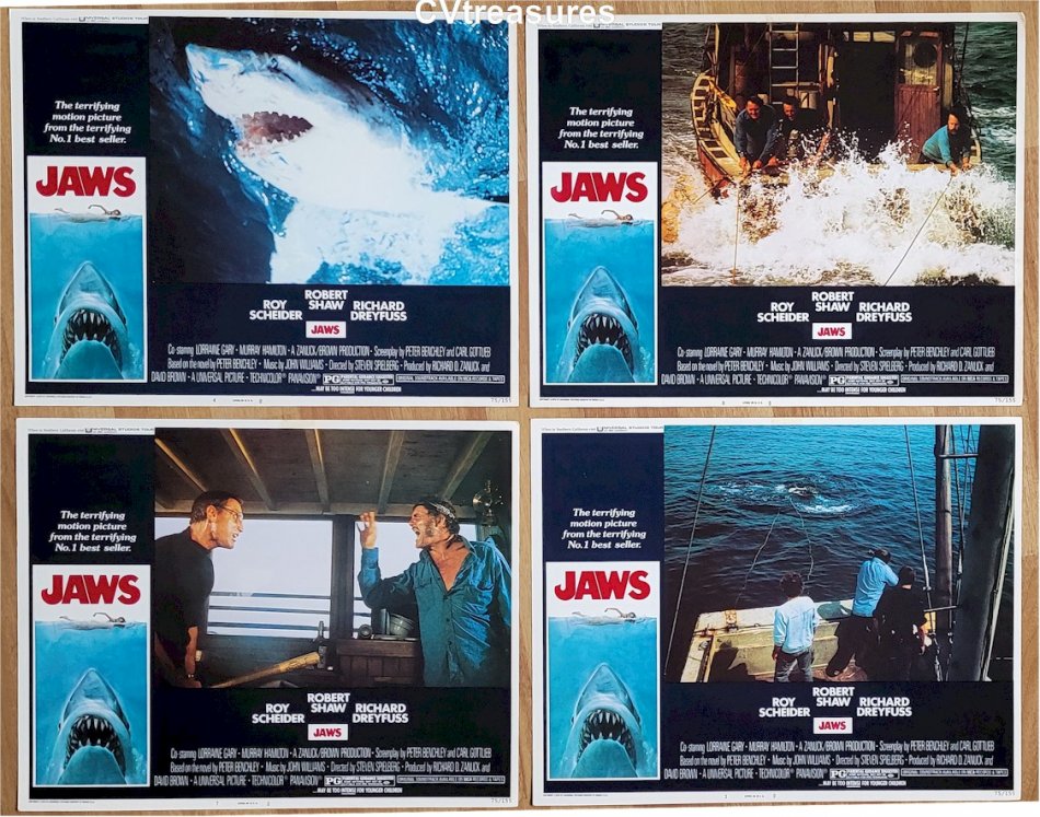 Jaws Poster Complete Original Vintage Movie Poster Lobby Card Set