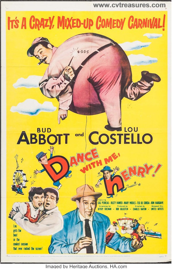 Dance with Me, Henry Vintage Movie Poster Abbott Costello