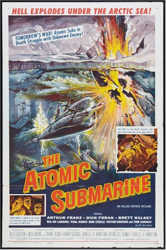 Atomic Submarine vintage movie poster one sheet NICE!