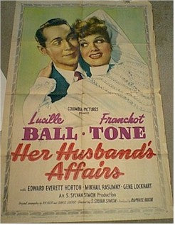 Her Husbands Affairs, 1947, Lucille Ball, One Sheet