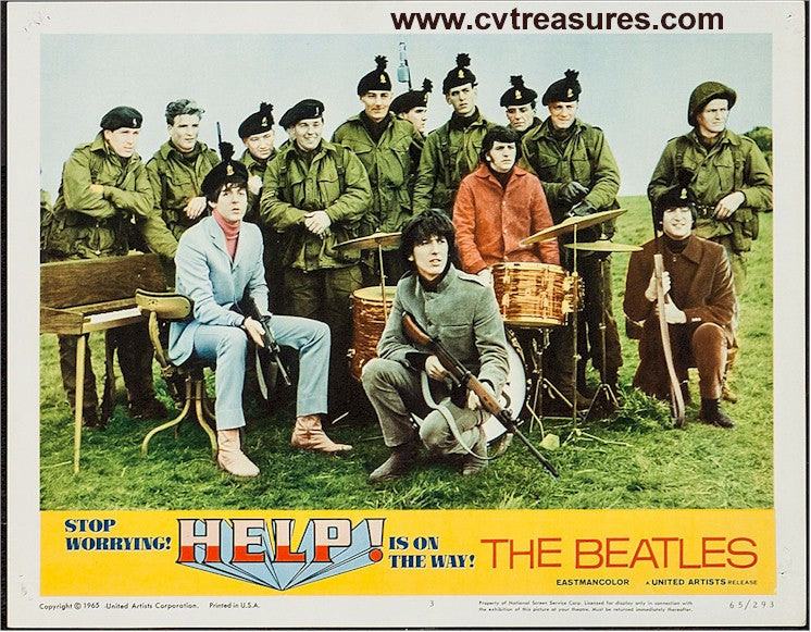 Beatles Help vintage Lobby Card movie poster 1965