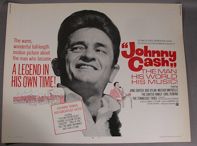 Johnny Cash, half sheet movie poster,1969