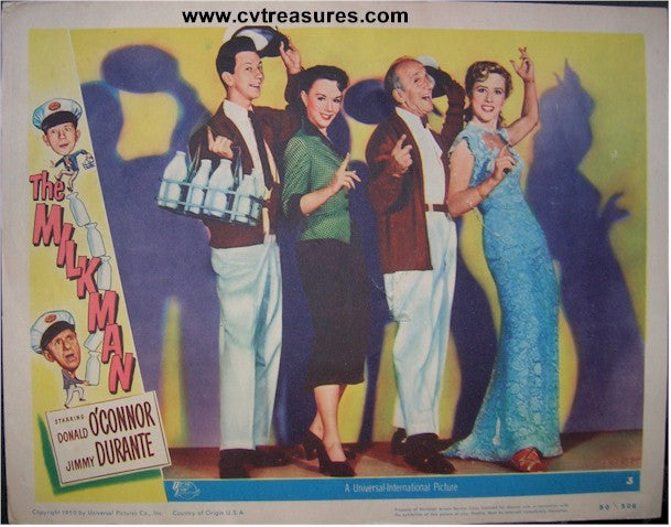 Milkman Vintage Film Poster Lobby Card Durante O'Conner1950