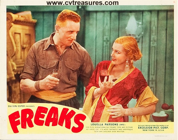 Freaks Vintage Lobby Card Horror movie poster RARE 1949, couple