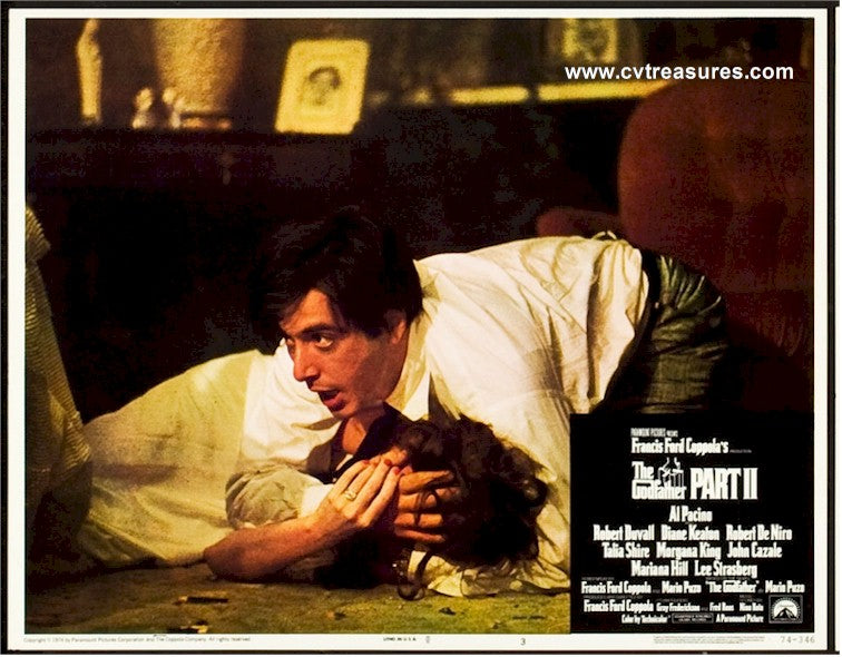 Godfather 2 vintage movie poster lobby card 1974 Pacino shooting