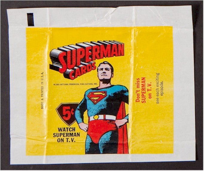 Superman - George Reeves Original Vintage Gum Card Wrapper 1965