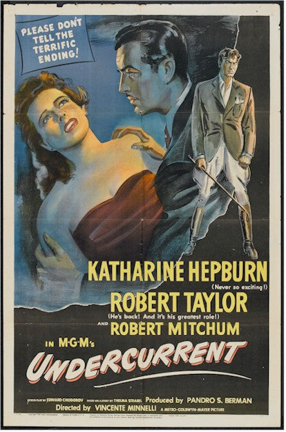 Undercurrent Hepburn Vintage Movie Posters one sheet, 1946