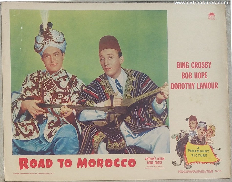 Road to Morocco Vintage movie poster lobby card Hope Crosby 2