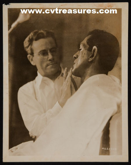 Boris Karloff Mask of Fu Manchu Original Vintage Studio Historic Horror Photo in Make-up Chair 1932