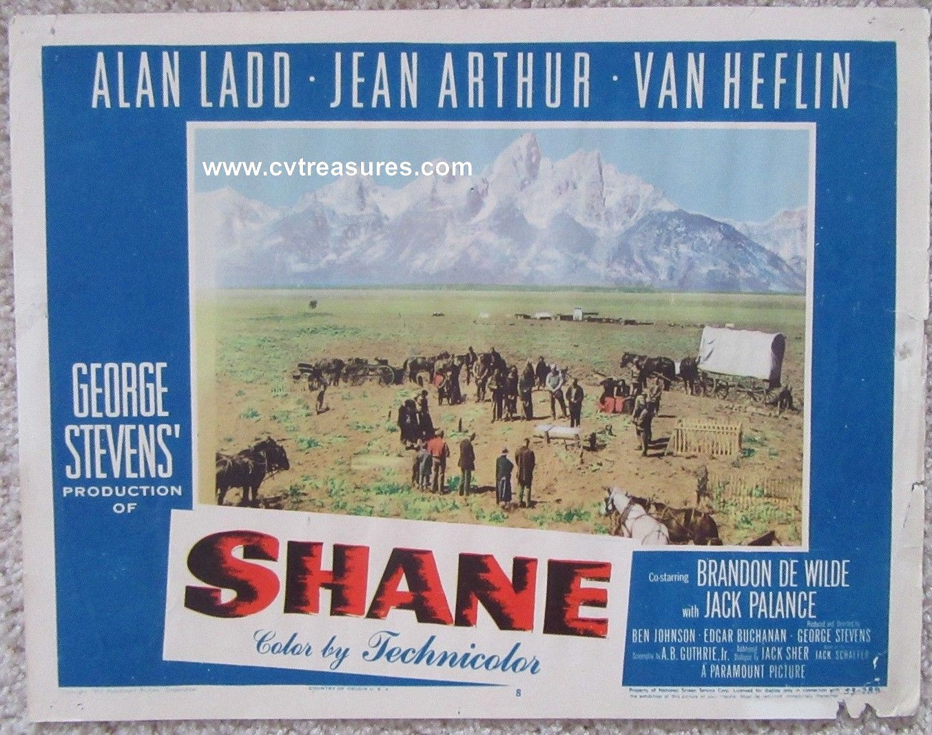 Shane Original Vintage Lobby Card Movie Poster Alan Ladd 5