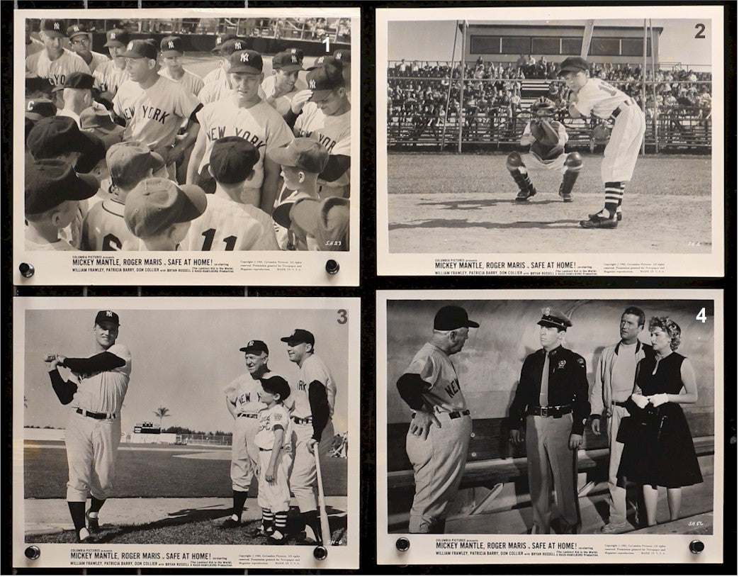 SAFE AT HOME Original Vintage Photos Stills Mickey Mantle Maris