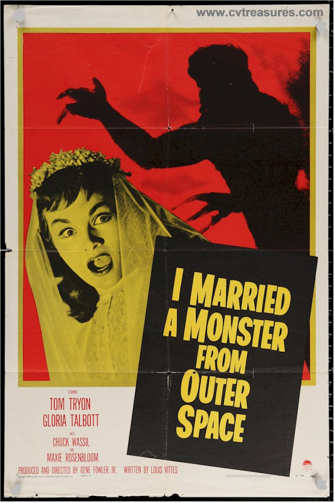 I Married a Monster from Outer Space Vintage Horror Movie Poster