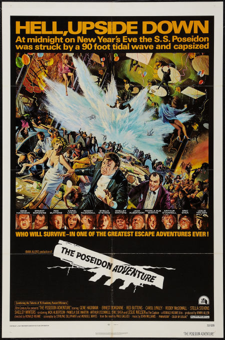 Poseidon Adventure vintage movie poster one sheet, 1972